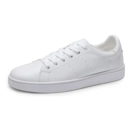 BRUNO MARC Men's Low Top Closed Vegan Leather Casual Trainer Shoes - Lightweight Lace-Up Ethylene Vinyl Acetate (EVA) Footwear Fashion for Office Wear, Elevates Classic Casual Shoes