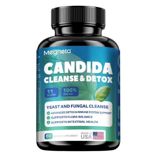 Candida Cleanse & Detox - Yeast Detox & Flora Balance & Gut Health | 60 Capsules | Made In USA