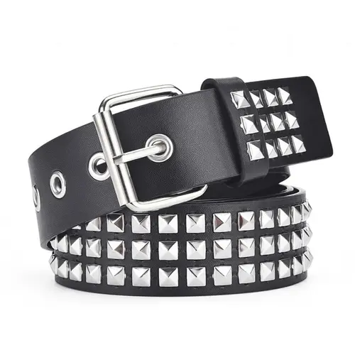 Punk Style Studded PU Leather Belt, New Punk Belt, Fashion Belt for Party, Daily Clothing Decor, Trendy All-match & Exquisite Belt for Birthday Gift, Studded Waist Belt, Belts Men, Design Belt