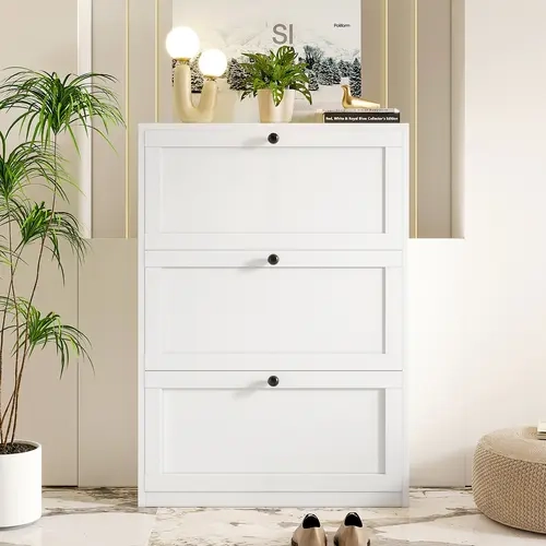 VOWNER Shoe Cabinet with 3 Flip Drawers for Entryway, Shoe Storage Cabinet Shoe Rack,SohoChic