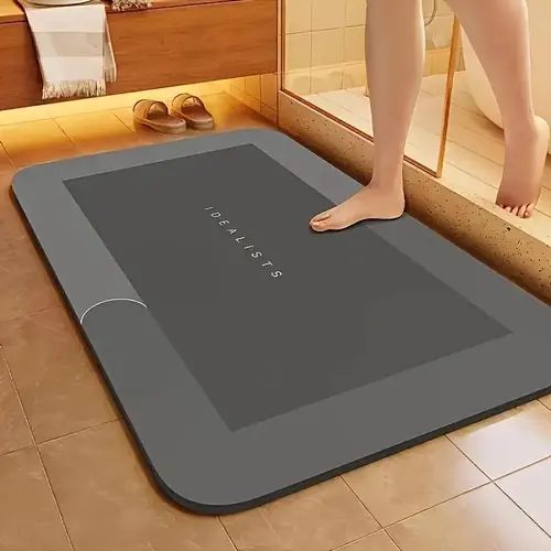 Non-Slip Quick-Dry Absorbent Bathroom Mat, Soft & Comfortable Bath Floor Mat for Bathroom, Shower, Laundry Room, Bedroom, Living Room