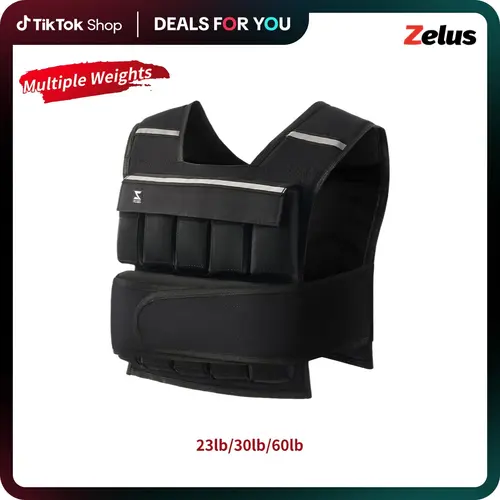 ZELUS 23lb/30lb/60lb Weighted Vests with Adjustable Weights,Rucking Vest for Men, Women, Workout, Running, Strength Training, Rucking, Jogging,Bone Health, Core&Posture Boost|#TikTokShopFallDealsForYou