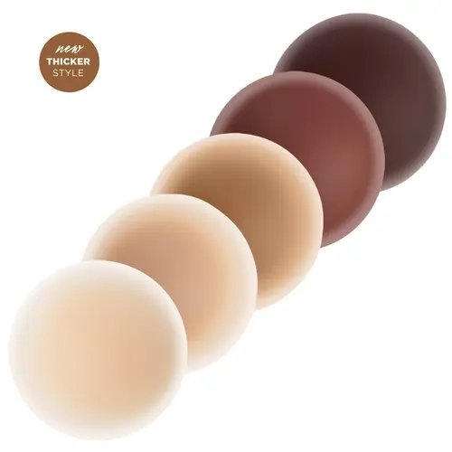 Nippies Women's Original Extra Thick Medical Silicone Nipple Covers - Soft, Stylish, Waterproof, Secure Hold, Skin-Tone Match, Extra Coverage, Invisible, Reusable Bra Accessories, Shapes Smaller Cups, Conceals Nips, Event-Ready for Swimsuits