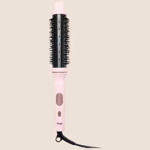 L'ANGE HAIR GlamWave Infrared Thermal Ionic Hair Styling Tool - 38mm Ceramic Heated Round Brush for Adults, Dual Voltage, Adds Volume & Shine, Reduces Frizz, Enables Easy Blowout, Comfortable Use, 60-Minute Auto Shut-Off
