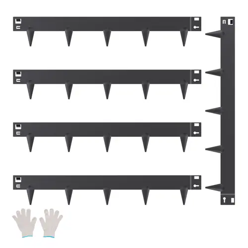 VEVOR 5-Pack Galvanized Steel Yard Edging Sets (39x3 in) - Rust-Resistant, Flexible, Heavy-Duty 5 Metal Flowerbed Edging Borders for Raised Beds, Landscape Design, Easy Installation