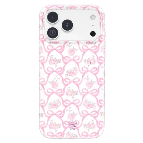 Velvet Caviar Cute Blush Pink Ribbon-Accented Magnetic Protector iPhone Cover - Shockproof Drop Protection Mobile Phone Casing for iPhone 18, 18 Pro Max, 17, 16, 15 & More Smartphone Covers