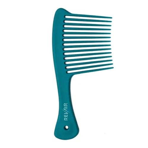 RevAir The Wright Comb, Azure - Extra-Long Wide Tooth Detangling Comb