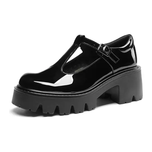 Dream Pairs Women's Synthetic Platform Mary Janes - Elegant Retro T-Strap High Heels with Arch Support, All-Day Comfort, Versatile Shoes for Casual Wear, All Seasons Footwear