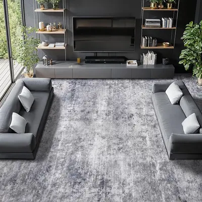 Shilucheng 9x12 Washable Boho Area Rug, Vintage Abstract Non-Slip Stain-Resistant Carpet for Living Room, Machine-Washable Floor Rug for Bedroom, Rugs For Living Room, Living Room Rugs,summerwins