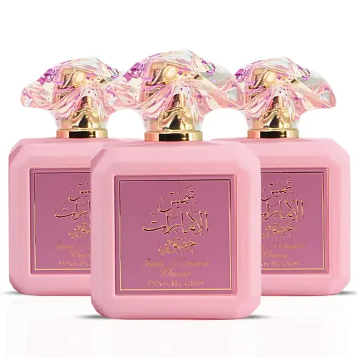Pink Blush Shams Al Emarat Khususi Eau de Parfum Spray 100ml (3.4 oz) by Ard Al Zaafaran (Pack of 3) – Sweet Fruity Perfume
