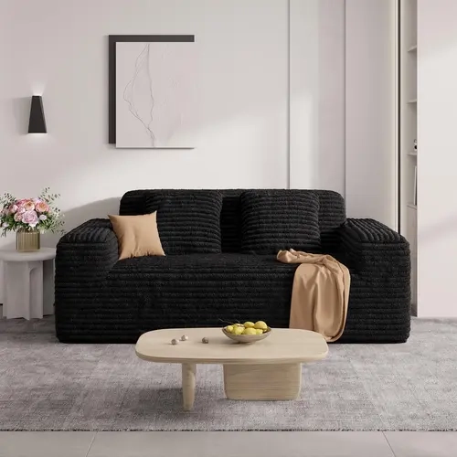 75'' Modern Cloud Loveseat Sofa, No Assembly Required Comfy Deep Seat Couches for Living Room, Bedroom, Apartment