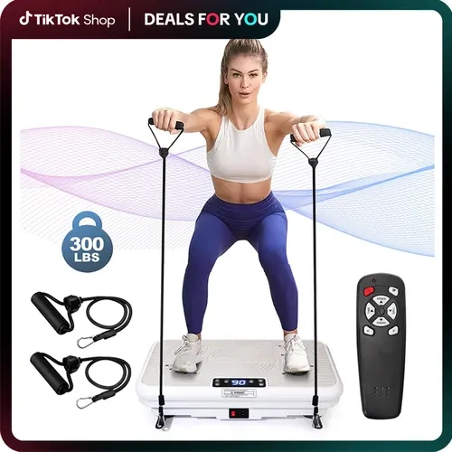 ROTAI Whole Body Vibration Plate Fitness Platform, Lymphatic Drainage, Whole Body portable Exercise eqimum Weight 300lb Vibrauipment ,Low Noise,Maxtion Shake Plate