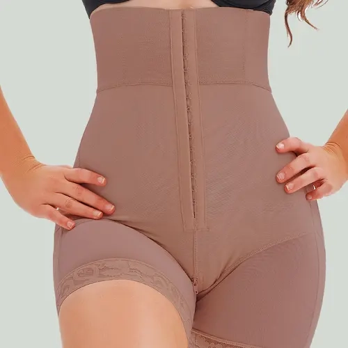 CZXMY Women's Tummy Control Shapewear Shorts - Nylon/Spandex Patchwork Fabric, Elastic, Butt Lifting, Leg Shaping, Plain Style with Lace Trim, Strapless, Breathable, Comfortable Compression Underwear for Abdomen & Hip, Suitable for Any Occasion