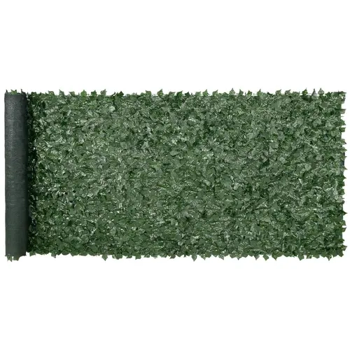 VEVOR Decorative Garden Fence, 59x158 in Dark Green Backcloth Garden Border Fence, Mesh Backing, Strengthened Joints, Rolled Pack Silk Leaves, UV-Fade-Resistant, 100% Blockage, Shade & Hide, All Seasons, Easy Installation for Backyards, Balconies