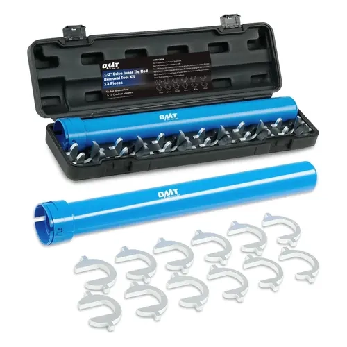 Orion Motor Tech 13PCS Inner Tie Rod Removal Tool Set, 1/2-Inch Drive 20-Inch AISI 1045 Forged Steel Installer Kit with 12 SAE & Metric Crowfoot Adapters and Storage Case for Cars, Pickups and SUVs