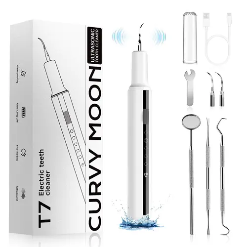 Sohochic Rechargeable Dental Oral Irrigator Teeth Cleaner Kit for Adults, 5 Modes, LED Light, 3-4 Hours Charge, Type-C Charger, Auto Stop Gum Protection, 365g Lightweight IPX6 Waterproof Portable Travel Oral Care Appliance