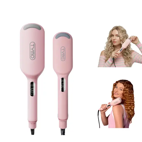 [Live Only] TYMO ROVY Compact & ROVY 1-Inch Barrel Hair Styling Tool, Beach Waves & Anti-Burn Head Curlers & Straighteners with Built-In Timer, Ceramic Plates, Dual Voltage, Lightweight Beauty Tool Upgrade for Easy Comfort Styling