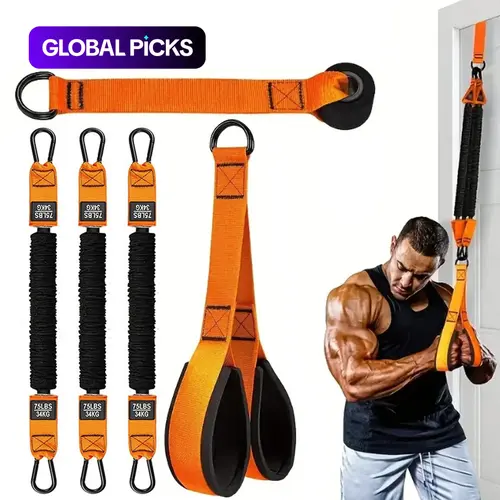 Heavy-Duty Adjustable Resistance Training Equipment, Fitness Equipment, Workout Straps and 225 lbs Resistance Band for Full-Body Strength Training (Arms, Back, Core and Shoulders), Home and Gym Workout #GLOBAL PICKS