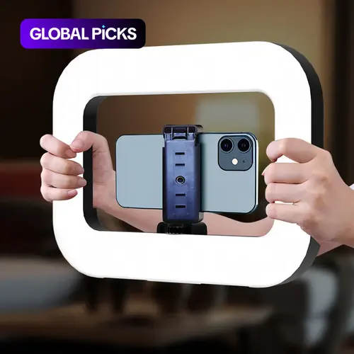 Portable Handheld Ringlight, Selfie Led Lights, Rechargeable Video Light, USB Rechargeable Phone Selfie Light, Selfie Light Stand, Phone Accessories for Live Streaming, Vlogging & Photography, Cell Phone Light #GLOBAL PICKS