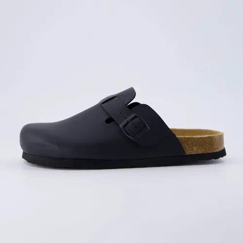 Cushionaire Men's Haze Cork Footbed Clog - Soft and Cushioned Genuine Suede Insole