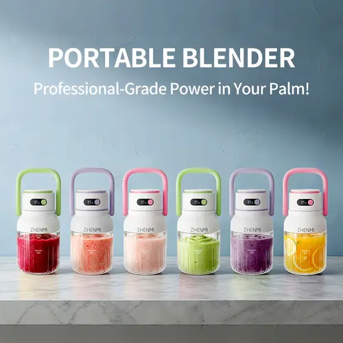 Holidays and Birthdays Blender for Shakes & Smoothies! ZHENMI BPA-Free Cordless Blender, 33oz, Ice Crushing, USB Rechargeable, Make Party Shakes,  Morning Smoothies & Healthy Drinks