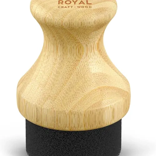 Royal Craft Wood Cutting Board Oil and Wax Applicator - Round Bamboo Applicator for Food Grade Mineral Oil, Butcher Blocks, Utensils Small
