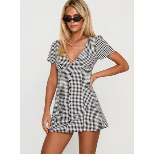 Loveliness Playsuit Black / White Check