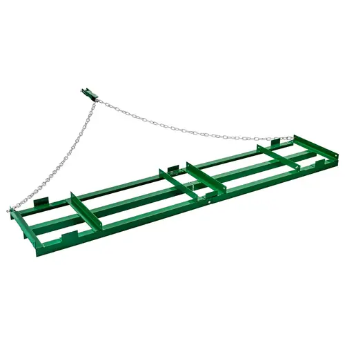 VEVOR 8 ft Width Heavy-Duty Steel Angle Iron Drag Harrow, Tow-Behind Driveway Grader with Adjustable Bars, 72 in Chain, Rust-Resist Coating, Crossbar Weight Addition, Soil Leveling Tool for ATVs, UTVs, Quick Assembly