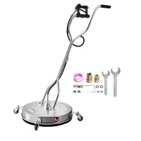 VEVOR 24-in Heavy Duty Pressure Washer Surface Cleaner, 4-Wheel Mobility, Dual Handle with Rotating Design, Max 4000PSI/2900PSI, 6 Gal/Min Flow, Concrete Everyday Cleaning, Quick Connect Adapter Kit Attachment