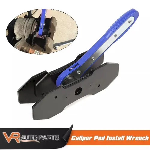 CROSSDESIGN High Quality 360° Ratchet Brake Piston Spreader Wrench - Ratchet Swing Tool with 360° Swing Access, Any Angle Adjustment, Magnet-Held Plates, 4-Piston Ready for Large Trucks, Commercial Vehicles