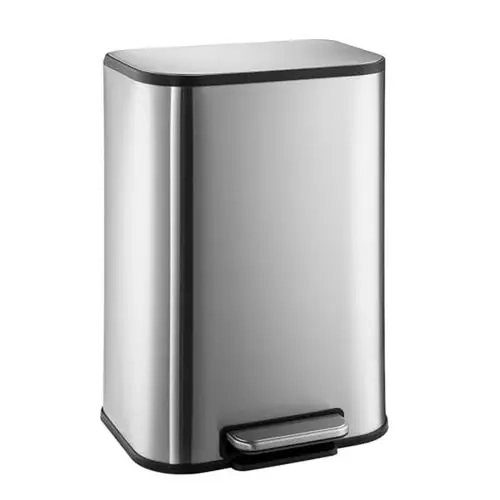 【GARVEE】Stainless Steel Kitchen Garbage Can - Soft-Close Lid, Inner Bucket, 3.2/5.3/8/12/50L Options, Compact 12L Size (11.2 x 9.1 x 16.6 in, 7.1 lbs), Bathroom-Ready Home Trash Bin