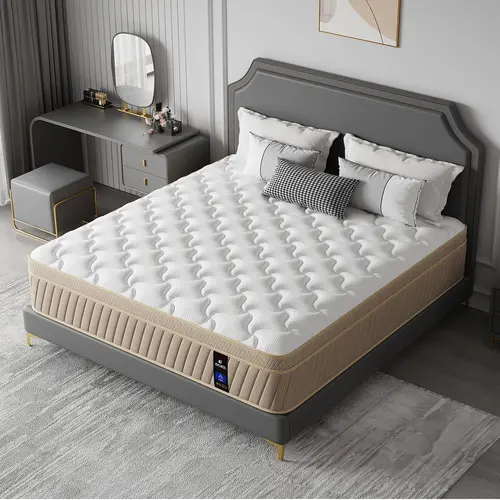 10/12/14 Inch Twin, Full, Queen, King Mattress Memory Foam And Spring, Hybrid MattressMedium Firmness, Lumbar Support, For Home Rooms Hotels, Boxed Halloween ChristmasGift queen size mattress, Queen Size Mattresses, Memory Foam Mattresses, Ergonomic