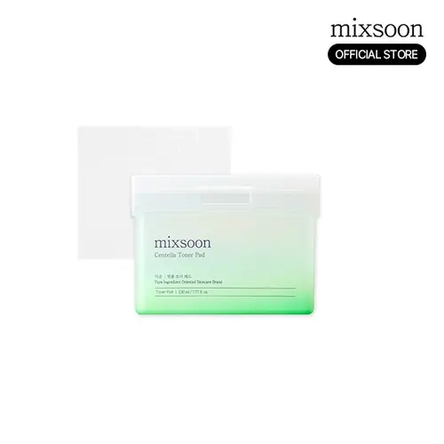 [mixsoon Official] Centella Toner Pads - 7.77 fl.oz/230ml/120 Sheets, Gentle, Lightweight, Soothing, Hydrating, Cleansing Korean Skincare Toner Pads for Sensitive Skin with Moisturizer, Selfcare Benefits