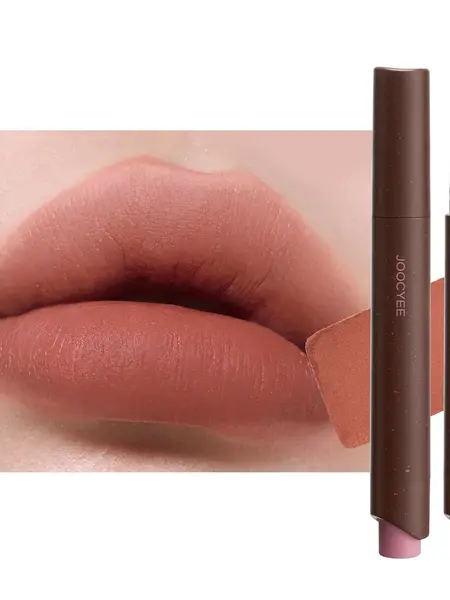 JOOCYEE Velvet Rouge, Matte Lipstick, Blur, Smooth, Non-Smudging, Transfer-Proof, Non-Drying, Long-Lasting, Lightweight, 2-in-1 Lip & Cheek, Waterproof, Beginner-Friendly, Non-Stick Cup, Makeup, Cosmetic, Summervibes,Summerwins