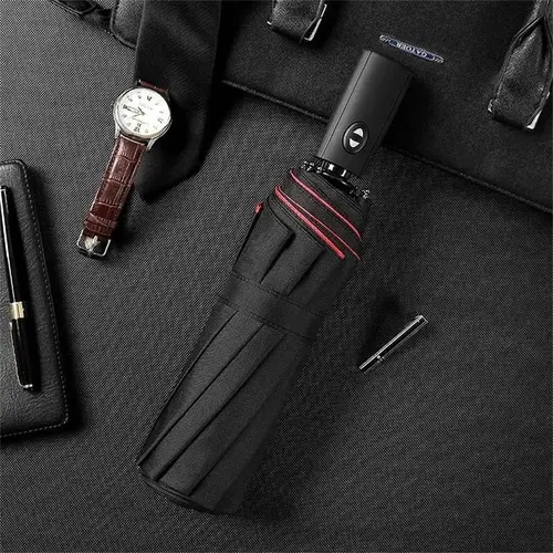 Automatic Folding Umbrella, Portable Double Layer Umbrella, Outdoor Use Travel Umbrella, Perfect Gift for Boyfriend & Girlfriend, Lightweight Foldable Umbrella