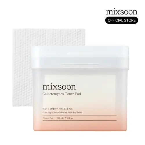 [mixsoon Official] Galactomyces Toner Pads - 70 Sheets, 9.46 fl.oz/280ml, Hydrating Korean Skincare Toner Pads