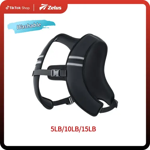 【DealsForYouDays】ZELUS Z-Fit Weighted Vests, 5/10/15lbs Rucking Vest with Z-fit Washable Fabric&Reflective Stripes & Adjustable Straps for Men & Women: Motivational Walking, Running, Strength Training,Jogging| #TikTokShopDealsforYouDays #SummerWins