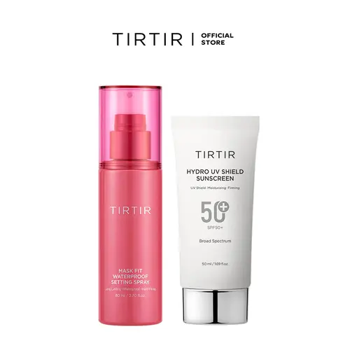 [TIRTIR Official Store] Lock & Block Duo – Longwear Water Proof Setting Spray & Lightweight Sunscreen for All-Day Glow Daily Makeup