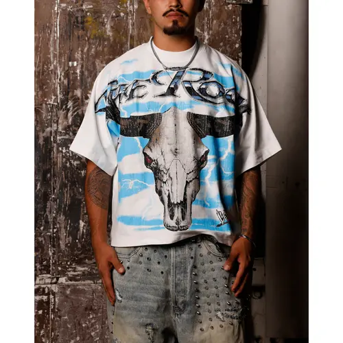 Loiter X WWE The Rock Vintage T-Shirt Off White