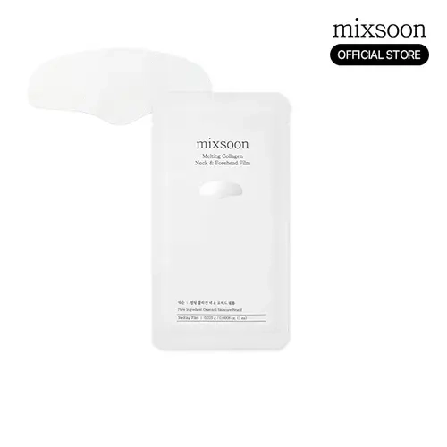 [mixsoon Official Shop] Melting Collagen Neck & Forehead Face Mask (5ea) - Korean Skincare Selfcare Product, Glass Skin, Smooth, Firming, Plump Effects, Korean Face Masks