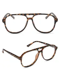 DIFF Tatum Blue Light Aviator Readers - Stylish Lightweight Trendy Frames