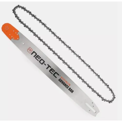 NEOTEC 28 Inches Laminated Metal Chainsaw Guide Bar + Replacement Chain - 3/8" Pitch, 0.063" Gauge, 0.475 Inch (12.1mm) Fit, 92DL, D025, Compatible with STIHL Models MS362, MS440, MS460, MS660