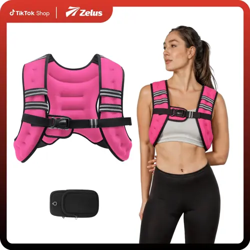 【DealsForYouDays】ZELUS Weighted Vests,Adjustable 6-30lbs,Weighted Vest with Reflective Stripes&Adjustable Straps,Workout enhancer for Motivational Walking,Running,Rucking,Core&Posture Boost|Fitness Challenge,Outdoorfun#TikTokShopDealsforYouDays#SummerWins