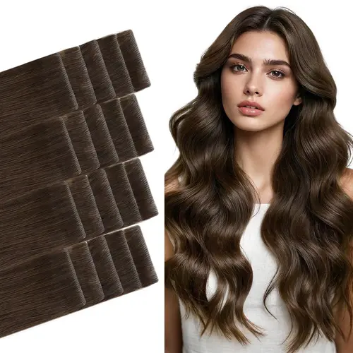 GOO GOO Invisi Edge Tape in Hair Extensions Remy Human Hair, 14inch-24inch 20pcs 50g, Straight Natural Virgin Remy Hair, Seamless Injected Tape, Natural Look summer hairstyles #summerwins#DealsForYouDays