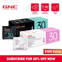 2 Boxes of GNC 30+ Vitapak, Curated Supplements for Women/Men 30+, 5-IN-1, Multivitaimin, Stress&Bone Support, Skin&Cell Protection, Liver Health, Overall Wellness, 30 Count, Healthcare, Dietary Supplement, Vitamin