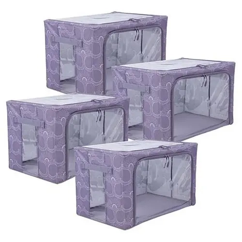 Improvements Collapsible Medium Storage Bins -Set of 4