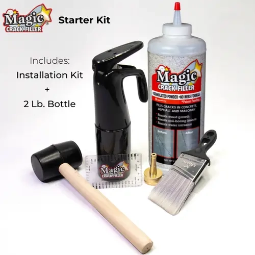 Magic Crack Filler Starter Kit – Complete Application Set with 2 lb. Bottle & Installation Tools – Everything You Need to Get Started!