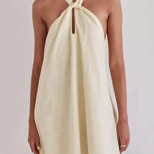 Women's Solid Color, Casual Sleeveless Basic Minimalist for Summer, Ladies Fashion Dress Clothes for Beach Holiday Vacation