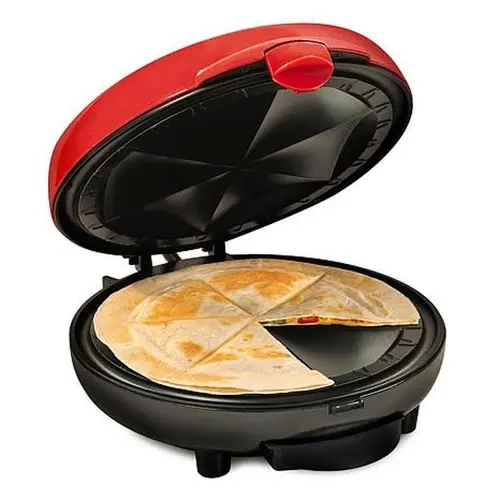 Nostalgia Electrics Taco Tuesday 6-Wedge Electric Quesadilla Maker w/ Extra Stuffing Latch