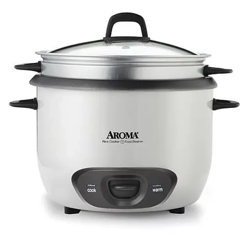 Aroma ARC-743-1NG 6-Cup Pot Style Rice Cooker - White